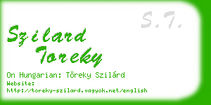 szilard toreky business card