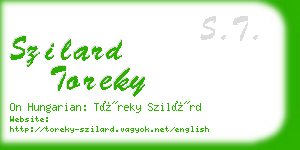 szilard toreky business card